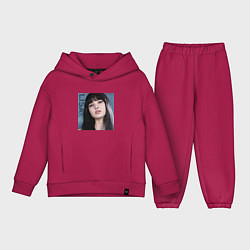 Детский костюм оверсайз Blackpink Lisa sky, цвет: маджента