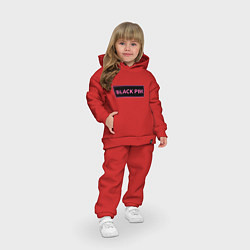 Детский костюм оверсайз Логотип Блек Пинк, цвет: красный — фото 2