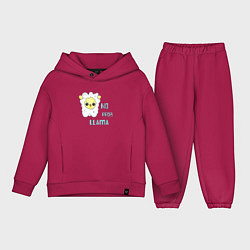 Детский костюм оверсайз Не проблема ламы - no problama, цвет: маджента