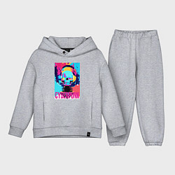 Детский костюм оверсайз Cool skull - cyberpunk - pop art, цвет: меланж