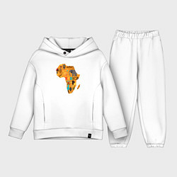 Детский костюм оверсайз Красочная Африка, цвет: белый