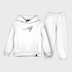 Детский костюм оверсайз Кенгуру в прыжке, цвет: белый