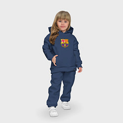 Детский костюм оверсайз Barcelona fc sport, цвет: тёмно-синий — фото 2