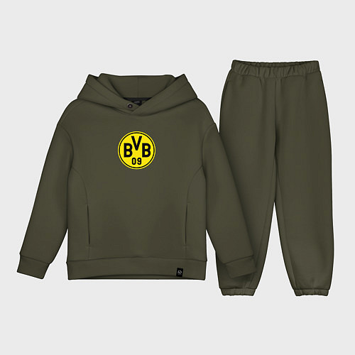 Детский костюм оверсайз Borussia fc sport / Хаки – фото 1