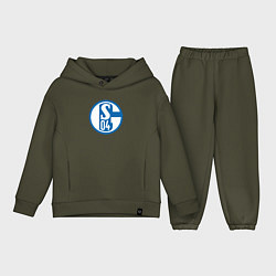 Детский костюм оверсайз Schalke 04 fc club, цвет: хаки