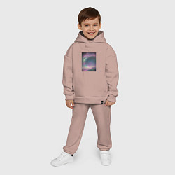 Детский костюм оверсайз Космическое пространство 2, цвет: пыльно-розовый — фото 2
