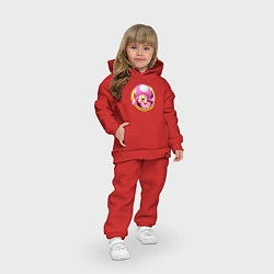 Детский костюм оверсайз Тоад девочка значок, цвет: красный — фото 2