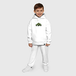 Детский костюм оверсайз Crocodile gym, цвет: белый — фото 2