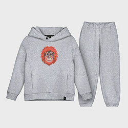 Детский костюм оверсайз Orange monkey, цвет: меланж