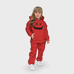 Детский костюм оверсайз Призрак с крестами привидение, цвет: красный — фото 2