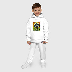 Детский костюм оверсайз Разъяренная горилла, цвет: белый — фото 2