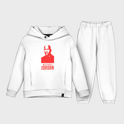 Детский костюм оверсайз Jordan in red, цвет: белый