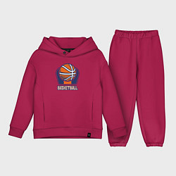 Детский костюм оверсайз Style basketball, цвет: маджента