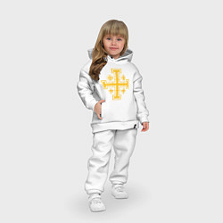 Детский костюм оверсайз Крест рыцарей Иерусалима и Эдессы, цвет: белый — фото 2