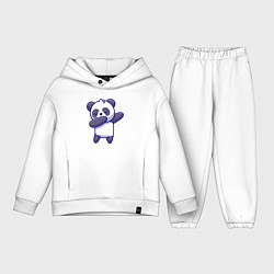 Детский костюм оверсайз Dabbing panda, цвет: белый