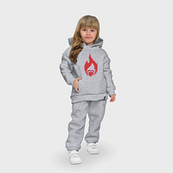 Детский костюм оверсайз Сердце в огне, цвет: меланж — фото 2