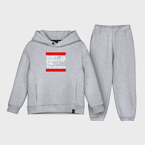 Детский костюм оверсайз Dont sweat the Technics / Меланж – фото 1