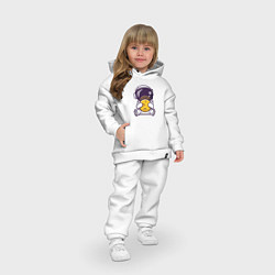 Детский костюм оверсайз Космонавт и луна, цвет: белый — фото 2