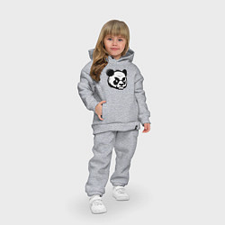 Детский костюм оверсайз Недовольная морда панды, цвет: меланж — фото 2