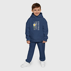 Детский костюм оверсайз Ромашка streetwear, цвет: тёмно-синий — фото 2
