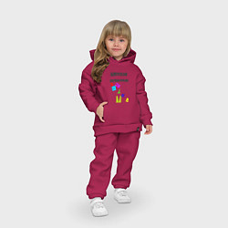 Детский костюм оверсайз Допускаю систематическое безумие, цвет: маджента — фото 2