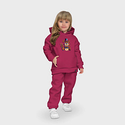 Детский костюм оверсайз Медведь Фредди, цвет: маджента — фото 2