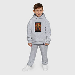 Детский костюм оверсайз Тайский боец Муай Тай, цвет: меланж — фото 2