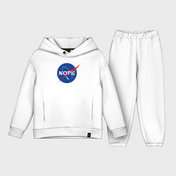 Детский костюм оверсайз Nope NASA, цвет: белый