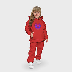 Детский костюм оверсайз Драконы и сердце, цвет: красный — фото 2