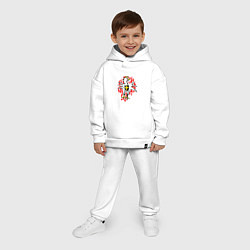 Детский костюм оверсайз Герб Радовида - рисунок Геральда из квеста, цвет: белый — фото 2