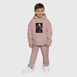 Детский костюм оверсайз Assassins creed классика, цвет: пыльно-розовый — фото 2