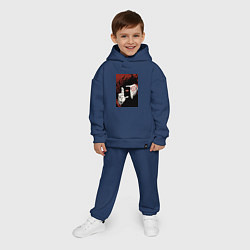 Детский костюм оверсайз Хеллсинг Алукард Вампир, цвет: тёмно-синий — фото 2