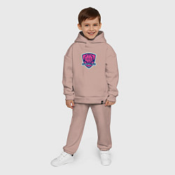 Детский костюм оверсайз Баскетбольная командная лига, цвет: пыльно-розовый — фото 2