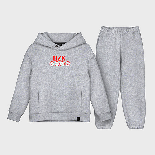 Детский костюм оверсайз Kiss lick / Меланж – фото 1