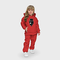 Детский костюм оверсайз Пришелец в цилиндре, цвет: красный — фото 2