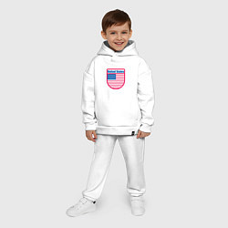 Детский костюм оверсайз United States, цвет: белый — фото 2