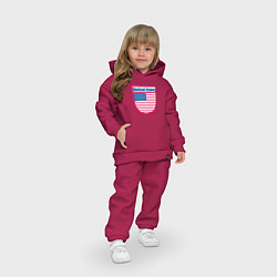 Детский костюм оверсайз United States, цвет: маджента — фото 2