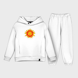 Детский костюм оверсайз Огненное солнце, цвет: белый