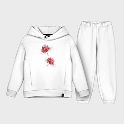Детский костюм оверсайз Токийский гуль Паучья лилия, цвет: белый
