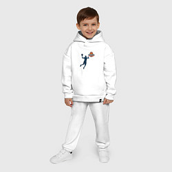 Детский костюм оверсайз Игрок в баскетбол basketball, цвет: белый — фото 2