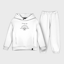 Детский костюм оверсайз Sheep yoga, цвет: белый