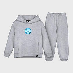 Детский костюм оверсайз Volkswagen logo blue, цвет: меланж