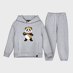 Детский костюм оверсайз Веселая панда следопыт, цвет: меланж