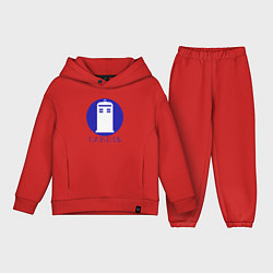 Детский костюм оверсайз Blue tardis, цвет: красный