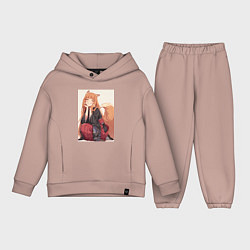 Детский костюм оверсайз Волчица и пряности Холо торговец, цвет: пыльно-розовый