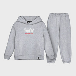 Детский костюм оверсайз Нью-Йорк мегаполис, цвет: меланж