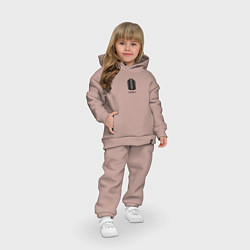 Детский костюм оверсайз BTS Army black, цвет: пыльно-розовый — фото 2