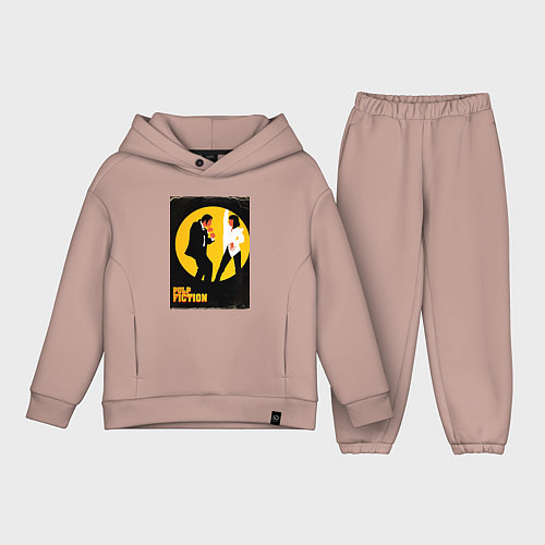 Детский костюм оверсайз Криминальное чтиво парный танец / Пыльно-розовый – фото 1