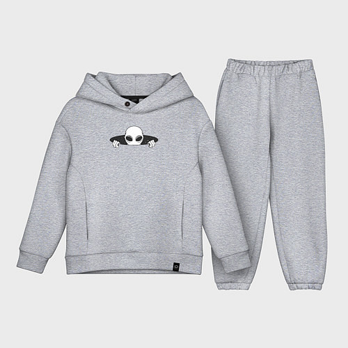 Детский костюм оверсайз Привет от инопланетянина / Меланж – фото 1