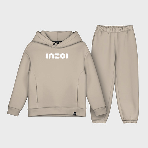 Детский костюм оверсайз Inzoi logo / Миндальный – фото 1
